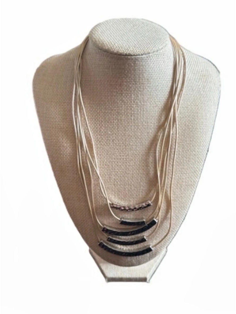 Lia Sophia "Cobble Hill" (or "Dunes") 5-strand layered necklace